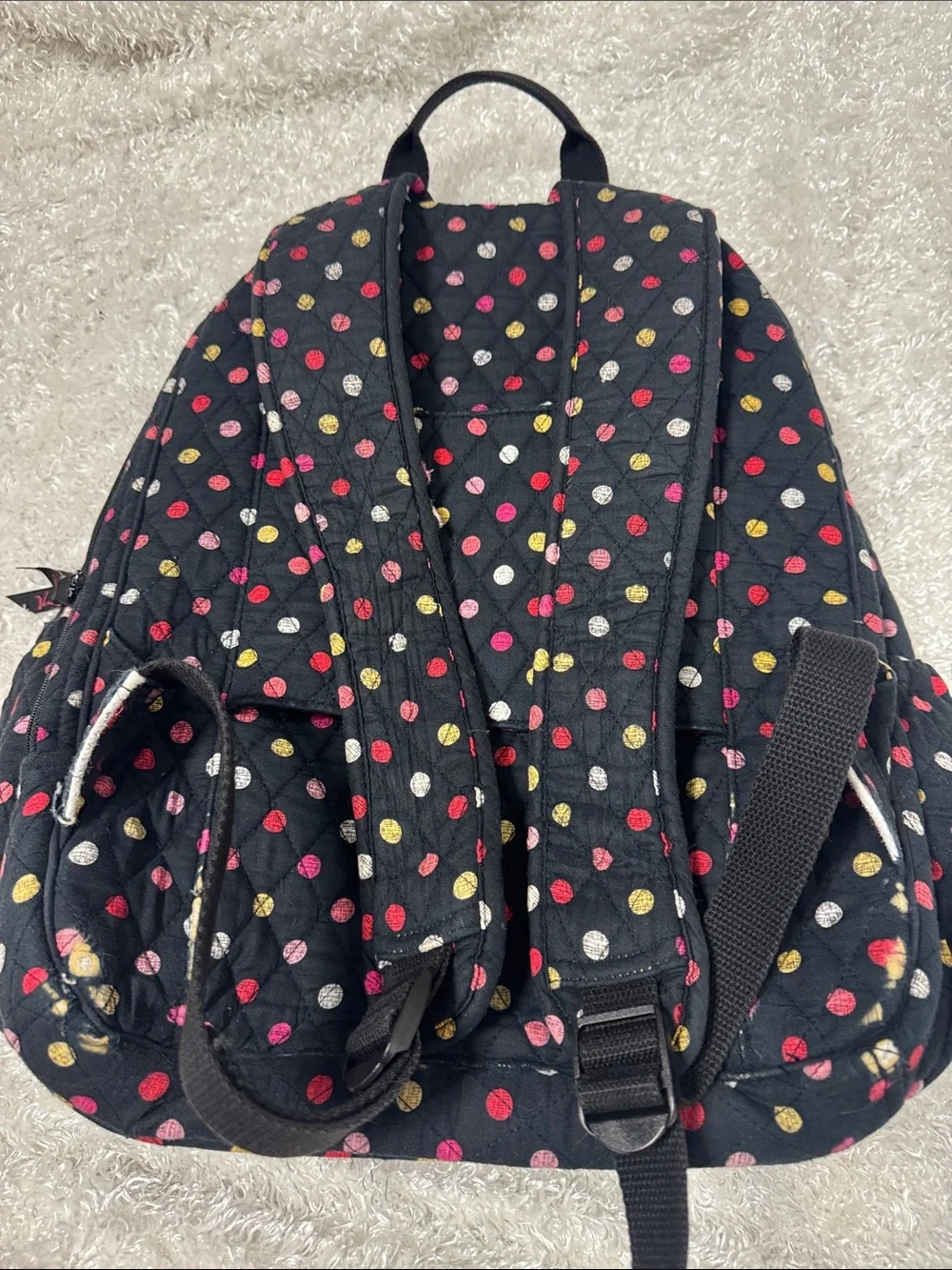 Vera Bradley polka dot back pack full size.